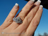 Three Stone Pear Halo Ring Engagement Rings