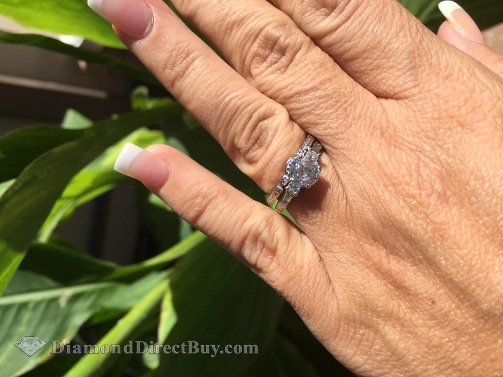 Vintage Platinum Tacori Setting With Free Wedding Band Engagement Rings
