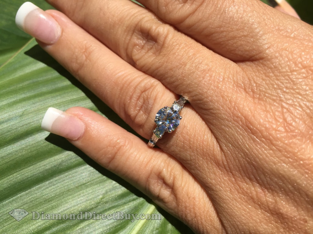 Vintage Platinum Tacori Setting With Free Wedding Band Engagement Rings