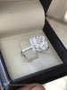 Wow Gorgeous White Gold Diamond Cushion Halo Ring With 10X10Mm Moissanite Center Engagement Rings
